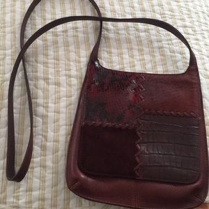 Burgundy leather bag